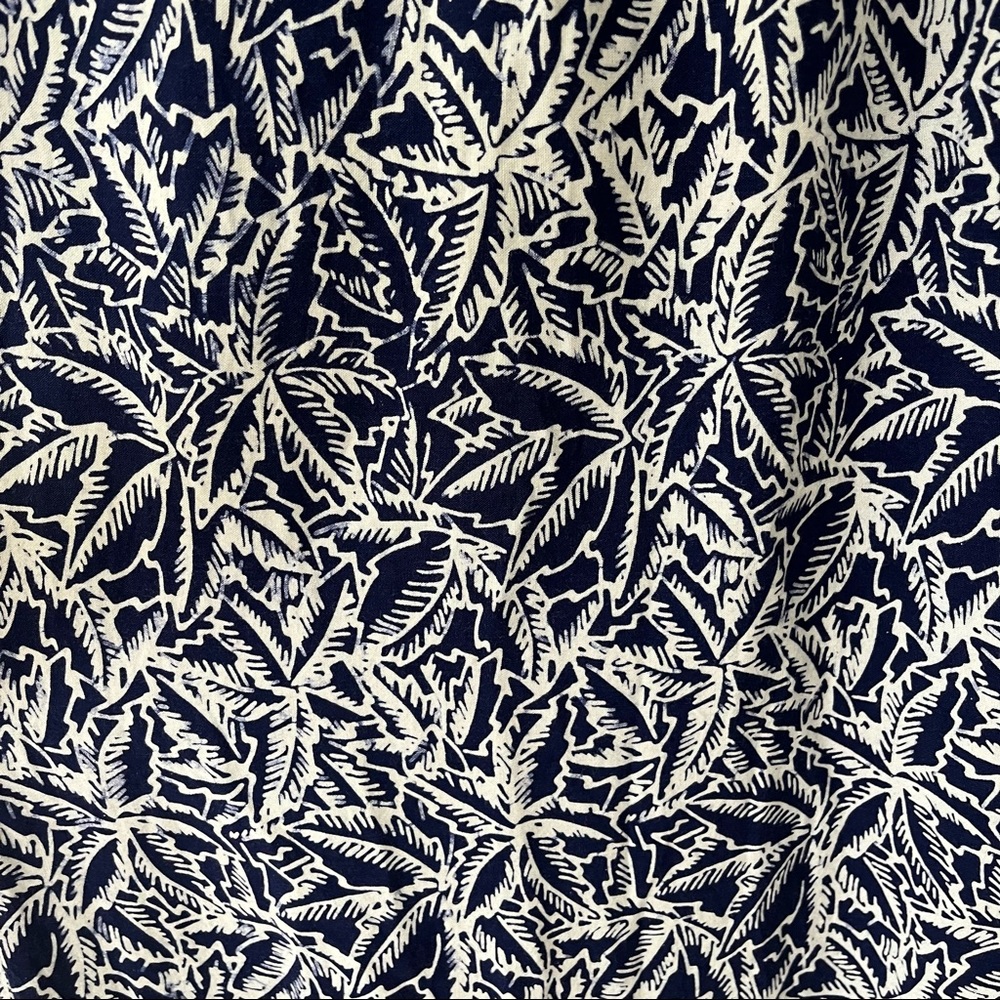 Rum Reggae women’s palm tree print midi shift dress, M, blue and white - Picture 5 of 5